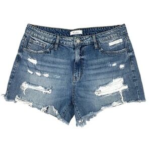 KanCan Estilo Womens Jean Shorts Size 30 Signature Distressed High Rise Cutoff​